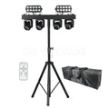 DJSOURCE Par Set LED RGBW 4in1 4x40W Beam Moving Head 20x6w LED RGBW Wash Strobe Effect Bar Stand For Party Dj Disco Club Wedding Stage