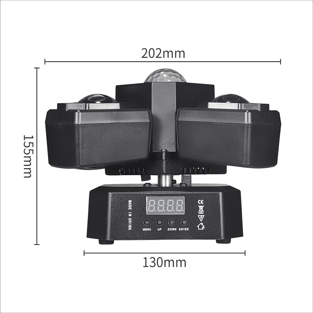 DJSOURCE 60W 4Arms Moving Head LED Beam RGBW LED Magic Ball White Strobe R G Laser 5in1 Effect Stage Lighting For Dj Club KTV Disco Bar