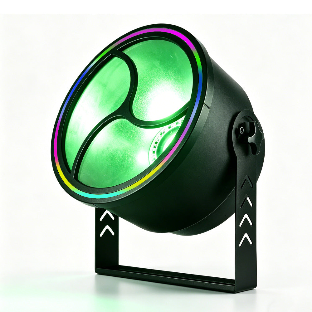 DJSOURCE 200W LED COB Retro With RGB Ring Wash Effect Light