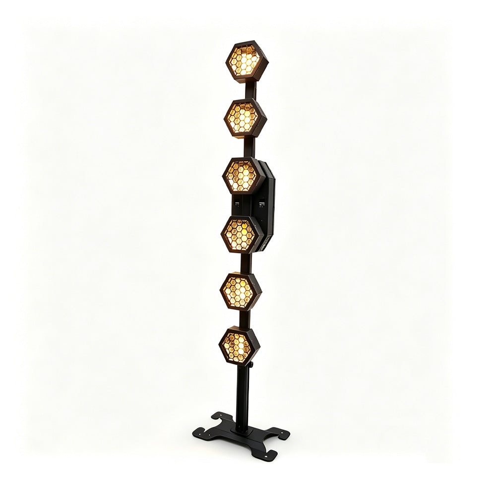 DJSOURCE LED 6x50w Retro COB Strobe Effect Light With RGB Lights