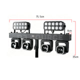 Cargar imagen en el visor de la galería, DJSOURCE Par Set LED RGBW 4in1 4x40W Beam Moving Head 20x6w LED RGBW Wash Strobe Effect Bar Stand For Party Dj Disco Club Wedding Stage