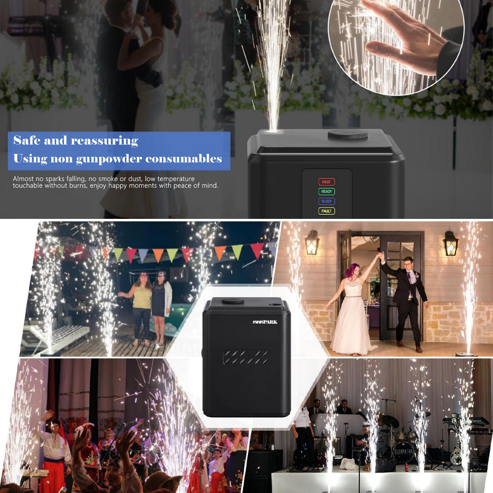 DJSOURCE MINI Spark Machine Battery Power Remote Control Effect Equipment