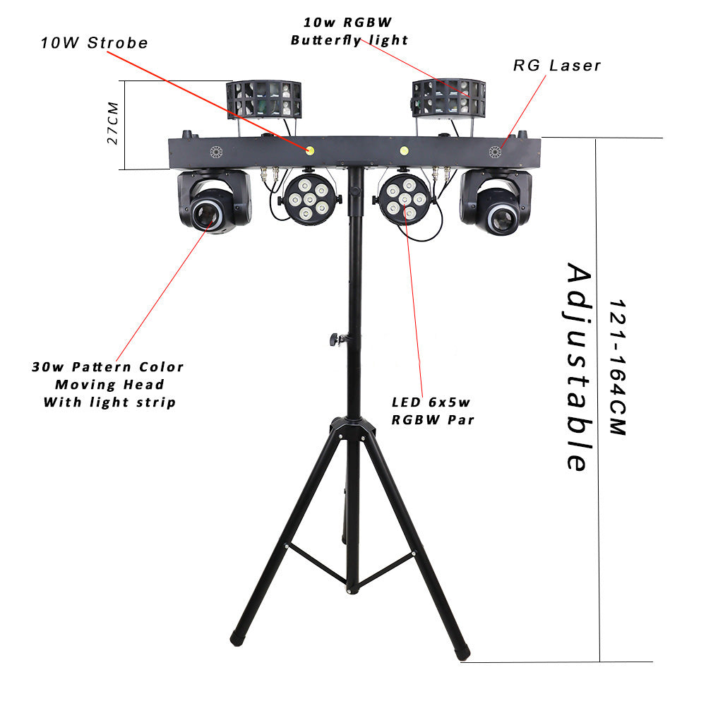 DJSOURCE 5in1 Effect Bar Set With Stand Stage Lighting