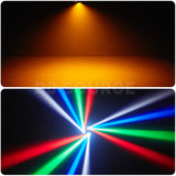Load image into Gallery viewer, DJSOURCE Mini 50W 3Arms RGBW Beam Golden Strobe Green Laser Effect Moving Head Lighting For Home Party Club Dj Disco Wedding Stage Lights