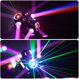 Load image into Gallery viewer, DJSOURCE 3 Arms 9x10W RGBW Beam + RG Laser + Strobe 3in1 Effect Moving Head Light For KTV Room Party Dj Disco Wedding Stage Dance Party Bar Remote Control