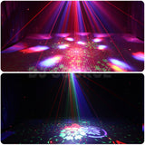 Cargar imagen en el visor de la galería, DJSOURCE LED 6x8W RGBW Bee Eye + RG Laser + Starry Sky + 3Patterns + Strobe Flash 5in1 Effect Stage Lighting For Party Club Wedding Stage Dj Disco Lighting