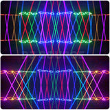 Cargar imagen en el visor de la galería, DJSOURCE 6Eyes 6x500MW RGB Laser  White Led Ring  Golden Strobe Moving Head Beam Flash Wash Effect Light For Dj Disco Club Party Stage Lighting