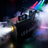 Cargar imagen en el visor de la galería, DJSOURCE 3000W Smoke Machine With RGB LED Washing Effect DMX Remote Control For Nightclub Dance Party Bar Stage Concert Dj Disco Fog Smoke Equipment