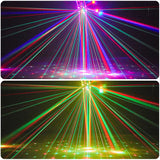 Load image into Gallery viewer, DJSOURCE 4Arms LED 12x10W RGBW 4in1 with RG Laser Strobe Light Remote DMX Control For Party Dj Disco Wedding Indoor Ktv Room Effect Light