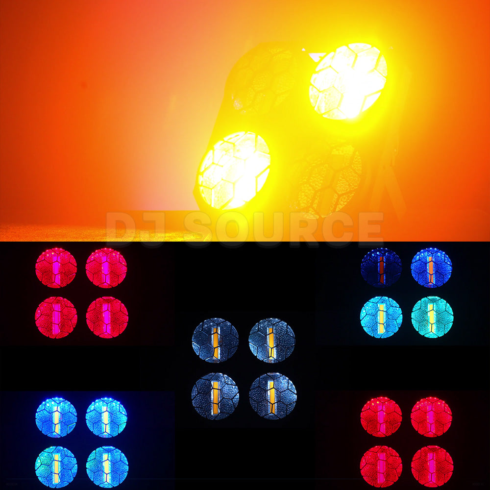 DJSOURCE LED 4x50W COB With RGB LED Retro Strobe Background Stage Dj Disco Lighting