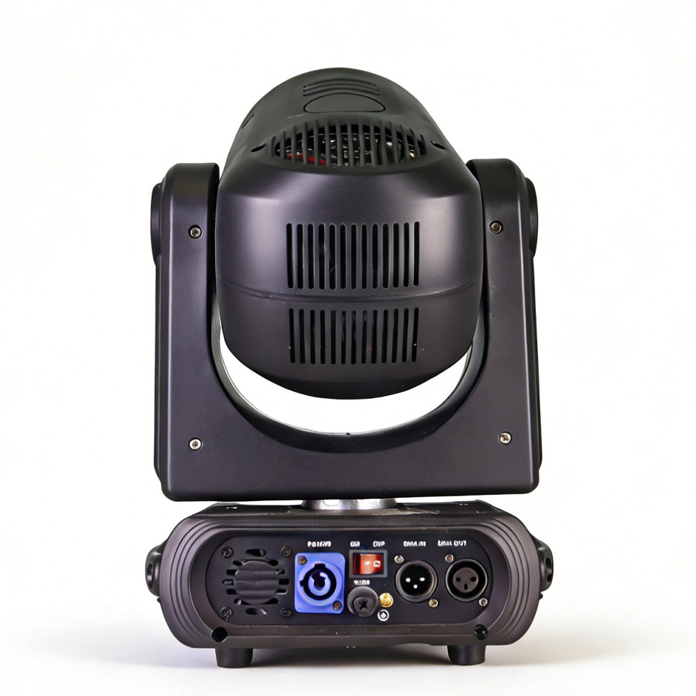 DJSOURCE LED 250W Beam Spot Moving Head Light With Frost Focus Function DMX Music Control