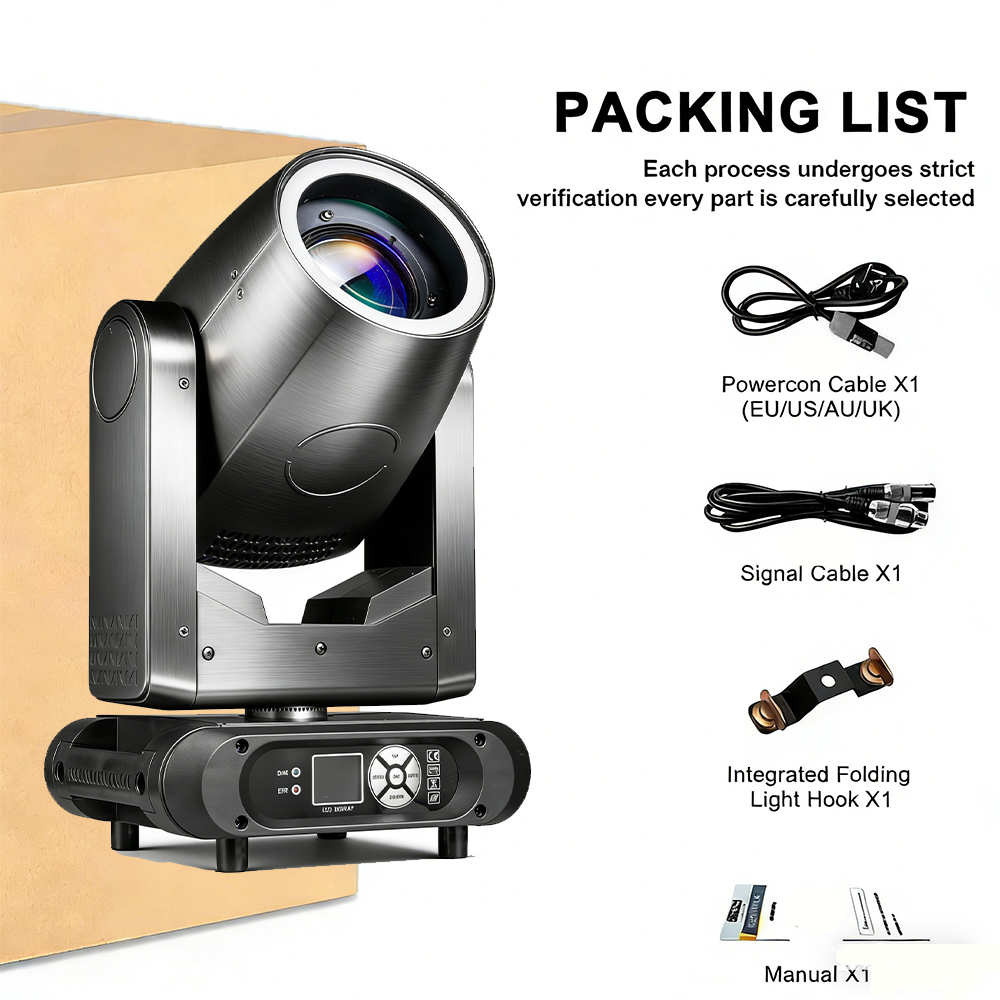 DJSOURCE 300W LED Beam Moving head Light