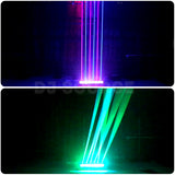 Load image into Gallery viewer, DJSOURCE 6x500MW RGB Laser Bar Light With Strobe Retro Effect Laser Moving Bar Light For Dj Disco Wedding Club DMX Music Control