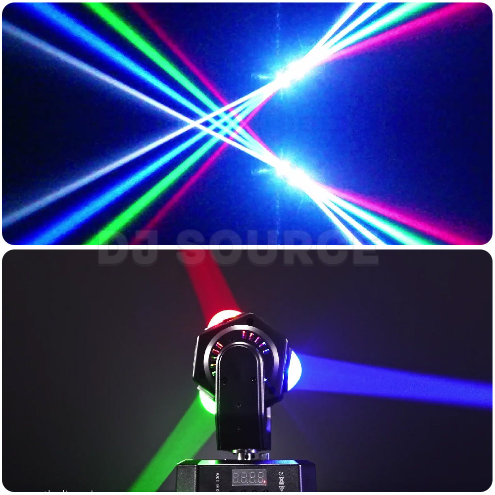 DJSOURCE Remote Control LED 12x3W RGBW 4in1 Beam 3LEDS Gold Strobe Moving Head Lights For Birthday Party Night Events Room DIsco