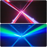 Load image into Gallery viewer, DJSOURCE 4Arms LED 12x10W RGBW 4in1 with RG Laser Strobe Light Remote DMX Control For Party Dj Disco Wedding Indoor Ktv Room Effect Light