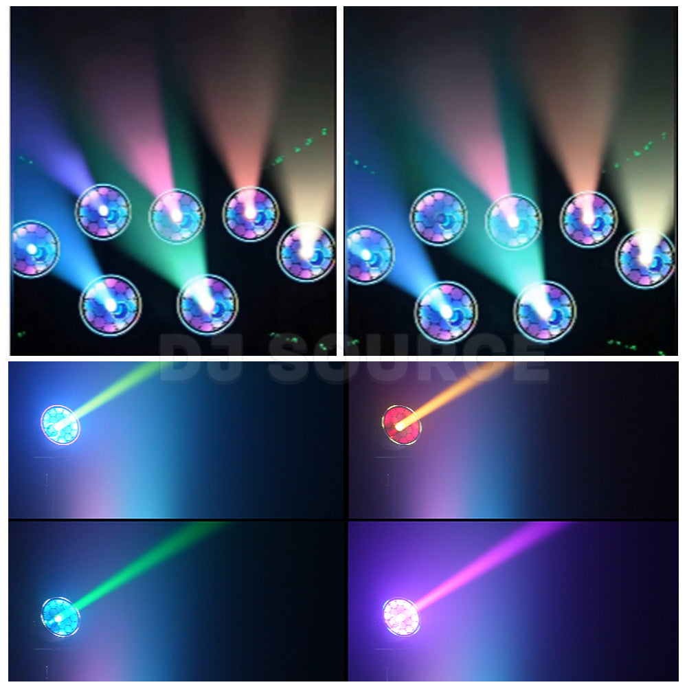 DJSOURCE LED 200W Beam With RGB Backlight Retro Stage Wash Effect Lighting For Dj Disco Club Wedding Party Club Indoor Strobe Stage Light