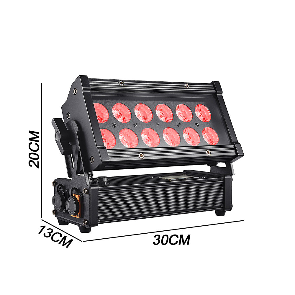 DJSOURCE LED 12x18w RGBWA UV 6in1 Effect Waterproof IP65 Battery Power Wireless DMX App Control