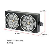 Cargar imagen en el visor de la galería, DJSOURCE LED 2x100W Warm Cold White 2in1 With Auxiliary RGB Light Ring Retro Blinder Wash Strobe Effect Stage Lighting For Dj Disco Party Background Club Bar Lighting