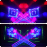 Load image into Gallery viewer, DJSOURCE LED 7x40W RGBW 4in1 Bee Eye 5W RGB Laser Animation Projector Moving Head Stage Light DMX Music Control For Party Dj Disco