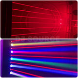 Load image into Gallery viewer, DJSOURCE LED 6x10W RGBW Beam + 6x500MW Red Laser Moving Bar Strobe Effect For Dj Disco Club Wedding Stage Lighting