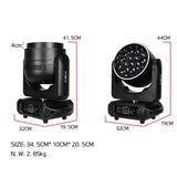 Cargar imagen en el visor de la galería, DJSOURCE LED 19x15W RGBW Bee Eye With RGB Ring Wall Wash Beam Zoom Moving Head Stage Lighting For Concert Bar Dj Club Wedding Stage Light