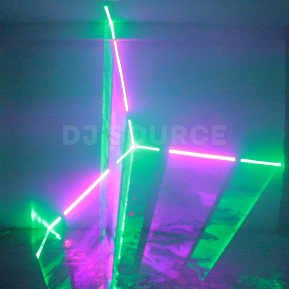 DJSOURCE RGB 8W Laser Light Bluetooth APP Control 30Kpps With LCD Display Animation Stage Laser Lighting Dj Club For Party Birthday